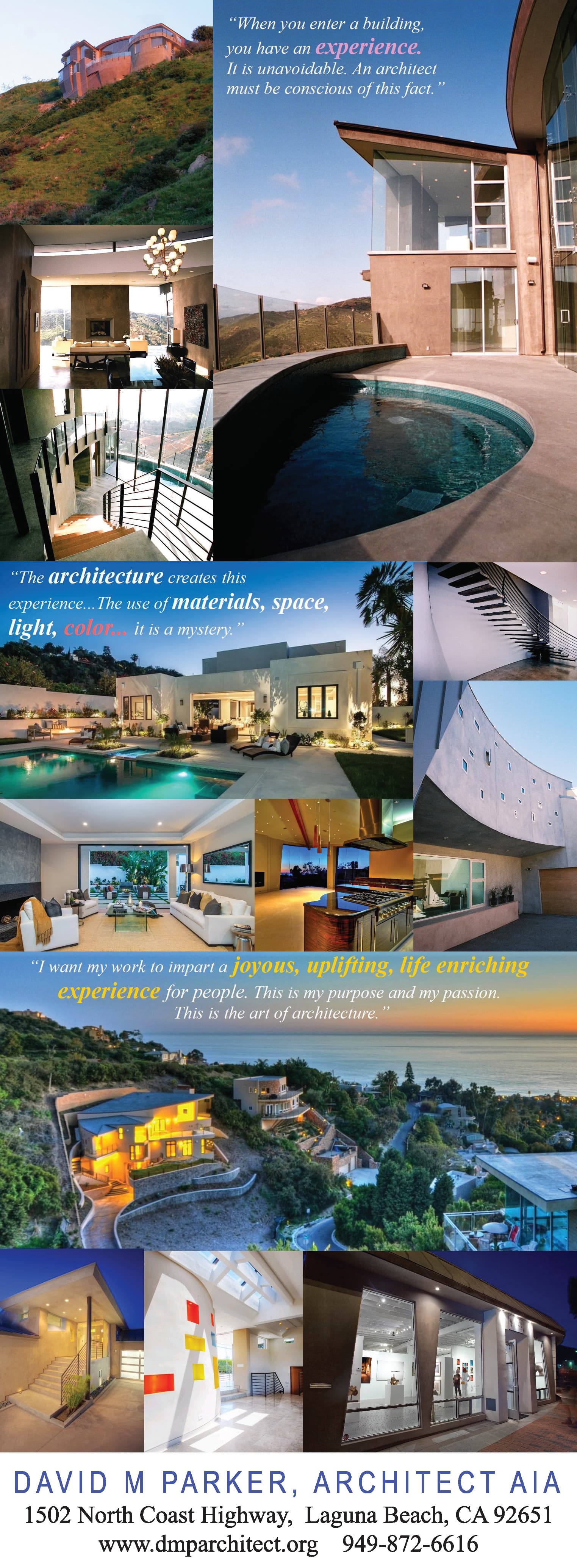 Architect David M. Parker in his Laguna Beach studio