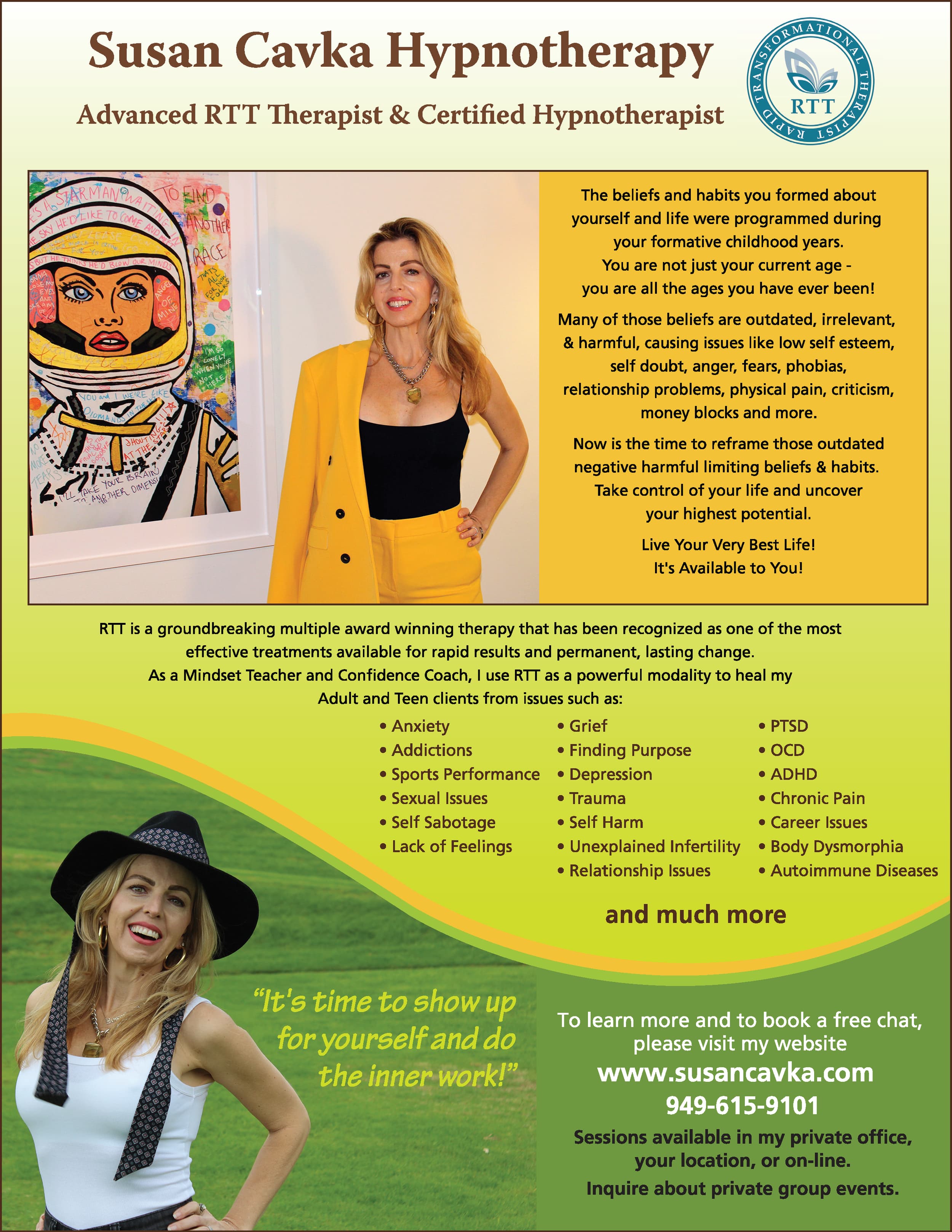 Susan Cavka, Rapid Transformational Therapy practitioner in Laguna Beach